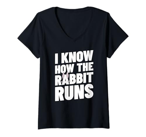 Damen I know how the rabbit runs lustiges Denglisch T-Shirt T-Shirt mit V-Ausschnitt Damen I know how the rabbit runs lustiges Denglisch T-Shirt T-Shirt mit V-Ausschnitt von I know how the rabbit runs Denglisch T-Shirt