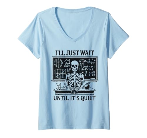 Damen I'll just wait until it's quiet T-Shirt mit V-Ausschnitt Damen I'll just wait until it's quiet T-Shirt mit V-Ausschnitt von I'll just wait until it's quiet