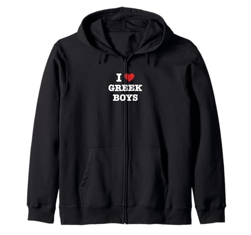I Love Greek Boys - Griechisches Geschenk Griechenland Kapuzenjacke von I love Greek boys - Griechisches Geschenk