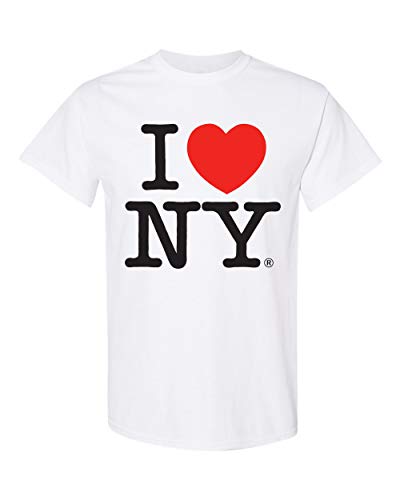 I Love New York T-Shirt für Erwachsene. - Weiß - Large von I Love New York