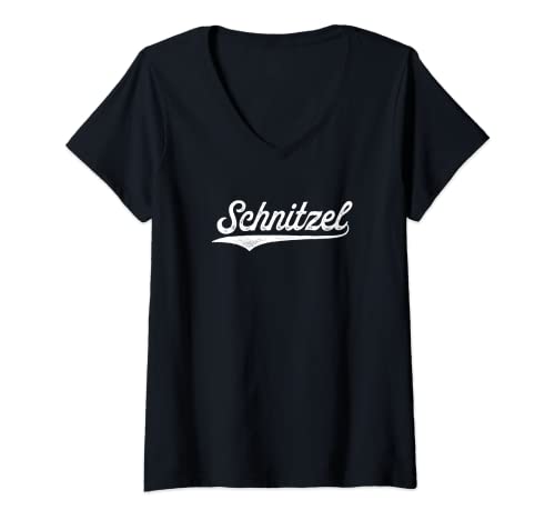 Damen SCHNITZEL T-Shirt mit V-Ausschnitt Damen SCHNITZEL T-Shirt mit V-Ausschnitt von I love Schnitzel Shop