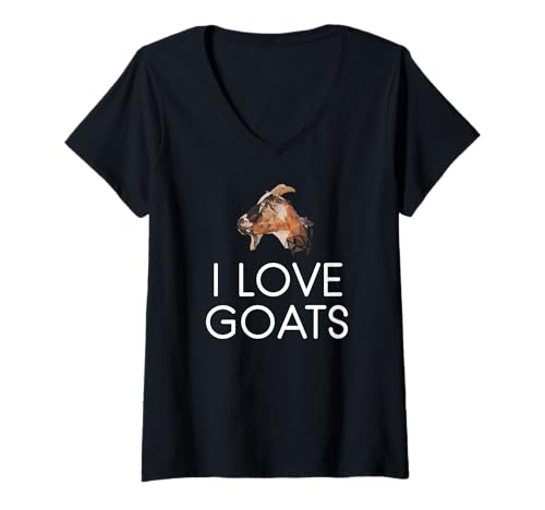 Damen I love goats t-shirt Ziegen Liebhaber T-Shirt Ziege Tierliebhaber T-Shirt mit V-Ausschnitt Damen I love goats t-shirt Ziegen Liebhaber T-Shirt Ziege Tierliebhaber T-Shirt mit V-Ausschnitt von I love goats t-shirt. Goats lover tshirt. Goat tee
