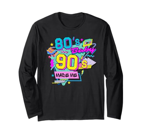 Retro Vintage 1980er 80er Jahre Baby 1990er 90er Jahre Made Me Nostalgie Langarmshirt von I love the 80s, 90s Fashion Outfits for Men Women
