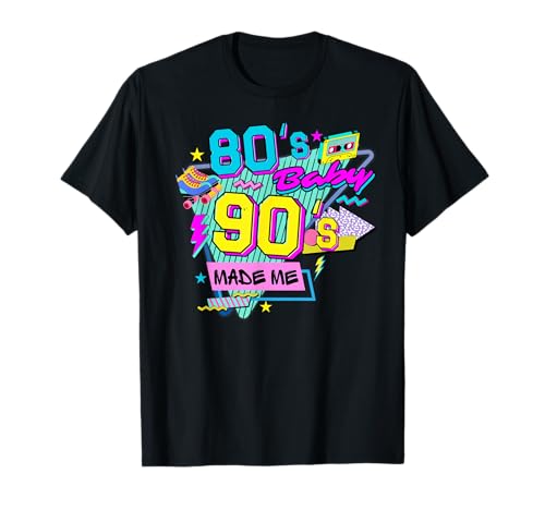 Retro Vintage 1980er 80er Jahre Baby 1990er 90er Jahre Made Me Nostalgie T-Shirt von I love the 80s, 90s Fashion Outfits for Men Women