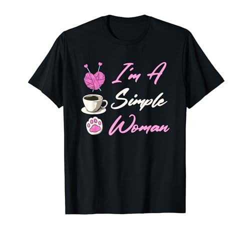 I'm A Simple Woman | Häkeln Kaffee Katze Pfote T-Shirt I'm A Simple Woman | Häkeln Kaffee Katze Pfote T-Shirt von I'm A Simple Woman Crocheting Coffee Cat Paw Gift