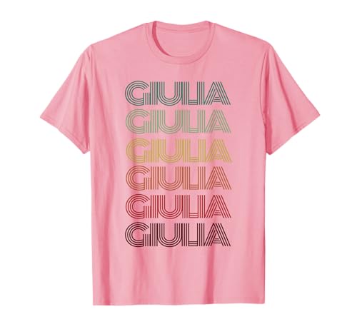 GIULIA Italienisches Mädchen Retro Namensschild Groovy Party T-Shirt GIULIA Italienisches Mädchen Retro Namensschild Groovy Party T-Shirt von I'm Doing Giulia 80's Things