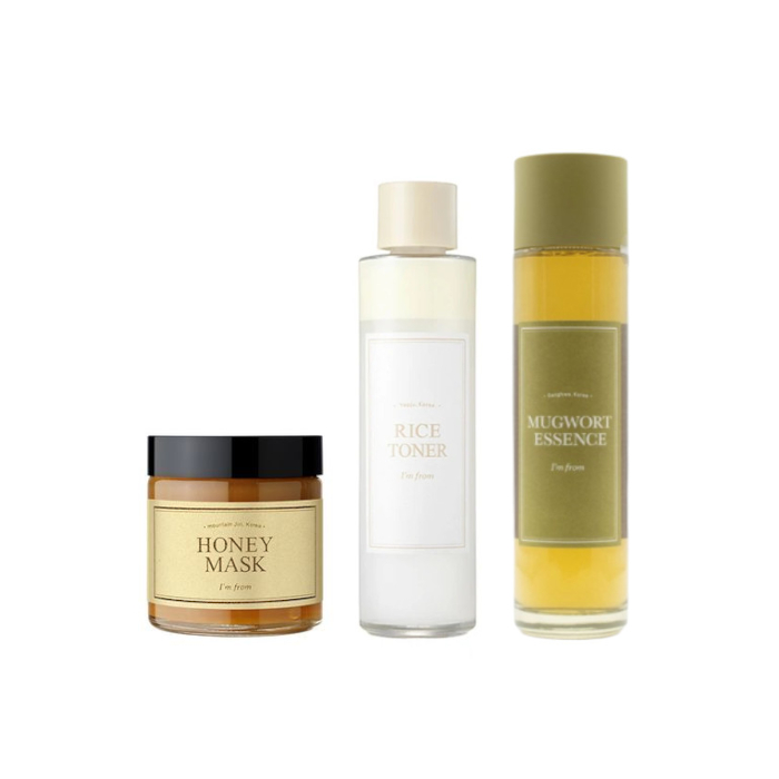 I'm From - Honey Mask - 120g (1ea) + Mugwort Essence - 160ml (1ea) + Rice Toner - 150ml (1ea) Set von I'm From