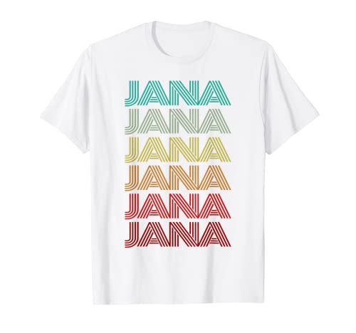 Vorname JANA Deutsches Mädchen Retro Namensschild Simple 80er T-Shirt Vorname JANA Deutsches Mädchen Retro Namensschild Simple 80er T-Shirt von I'm Jana Doing Minimalist Party Things