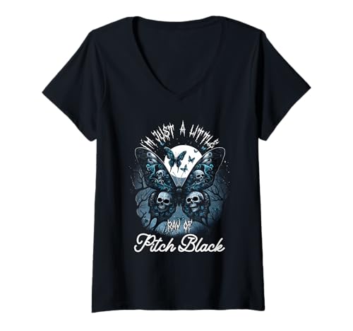 Damen I'm Just ALittle Ray of Pitch Black Halloween Schmetterlinge T-Shirt mit V-Ausschnitt Damen I'm Just ALittle Ray of Pitch Black Halloween Schmetterlinge T-Shirt mit V-Ausschnitt von I'm Just ALittle Ray Of Pitch Black Butterflies