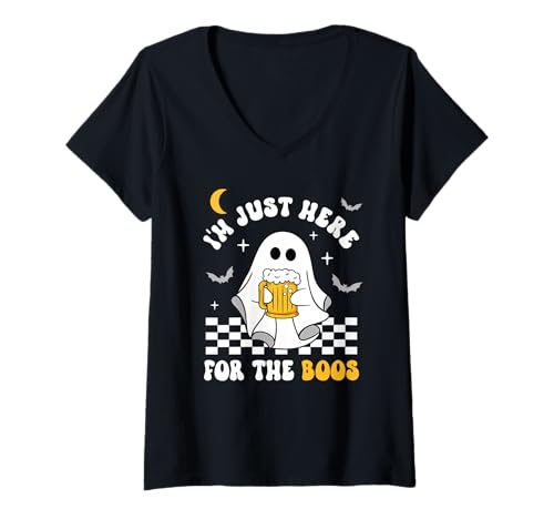 Damen I'm Just Here for The Boos Halloween Oktober Beer T-Shirt mit V-Ausschnitt Damen I'm Just Here for The Boos Halloween Oktober Beer T-Shirt mit V-Ausschnitt von I'm Just Here For The Boos Halloween October Beer