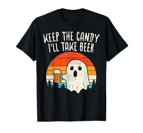Keep Candy Ill Take Beer Ghost Retro Halloween Drinking Men T-Shirt Keep Candy Ill Take Beer Ghost Retro Halloween Drinking Men T-Shirt von I'm Just Here For The Boos Halloween Shirts