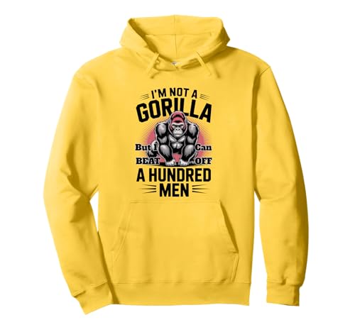 Kein Gorilla, Aber ich kann 100 Männer besiegen Lustiges Fitnessstudio Pullover Hoodie Kein Gorilla, Aber ich kann 100 Männer besiegen Lustiges Fitnessstudio Pullover Hoodie von I'm Not A Gorilla But I Can Beat Off A Hundred Men
