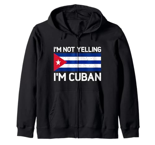 I'm Not Yelling I'm Cuban Men Women Kuba Flag Funny Kapuzenjacke von I'm Not Yelling I'm Cuban Heritage Apparel
