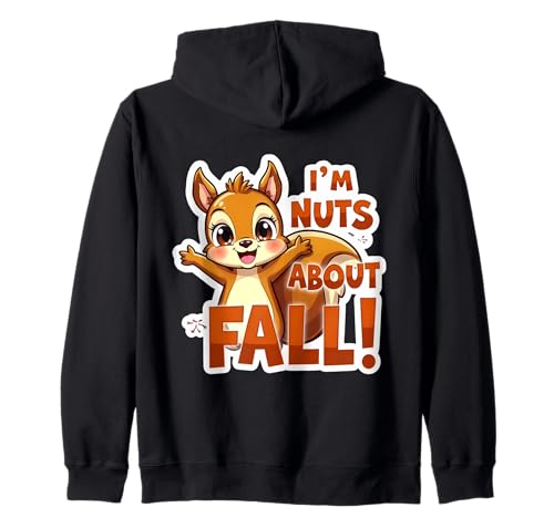 I'm Nuts About Fall Lover Niedliches Eichhörnchen Herbst Damen Mädchen Kapuzenjacke von I'm Nuts About Fall Lover Cute Squirrel Products