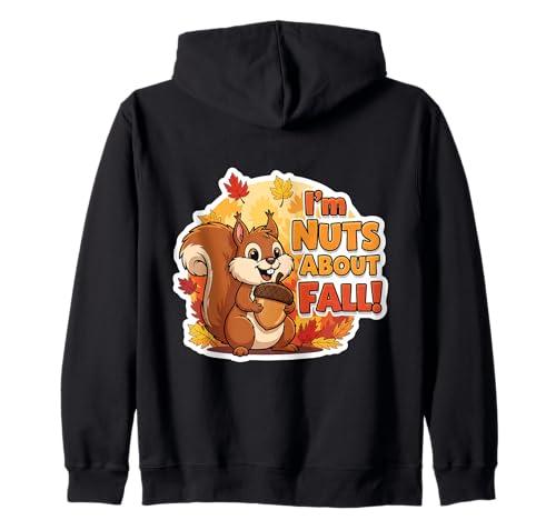 I'm Nuts About Fall Lover Süßes Eichhörnchen Herbst Kinder Blätter Kapuzenjacke von I'm Nuts About Fall Lover Squirrel Autumn Products