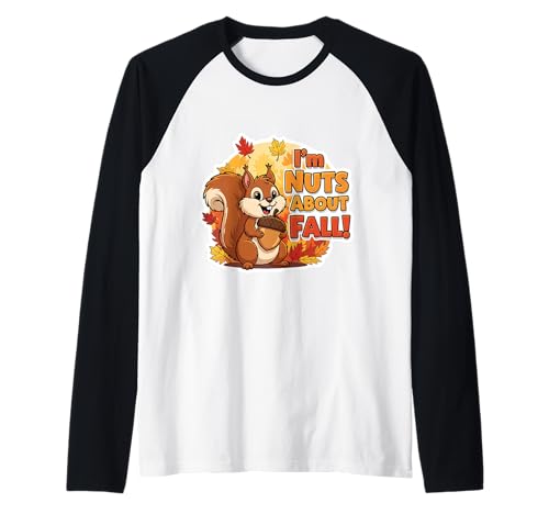 I'm Nuts About Fall Lover Süßes Eichhörnchen Herbst Kinder Blätter Raglan I'm Nuts About Fall Lover Süßes Eichhörnchen Herbst Kinder Blätter Raglan von I'm Nuts About Fall Lover Squirrel Autumn Products