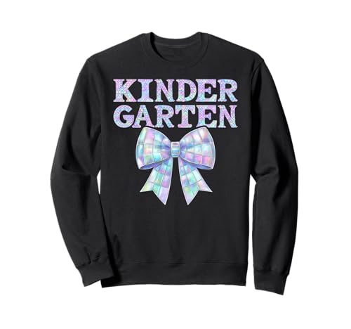 Coquette Bow Kindergarten Preppy Back to School Girl Kids Sweatshirt von I’m Ready for Kindergarten Girly 1st Day of School