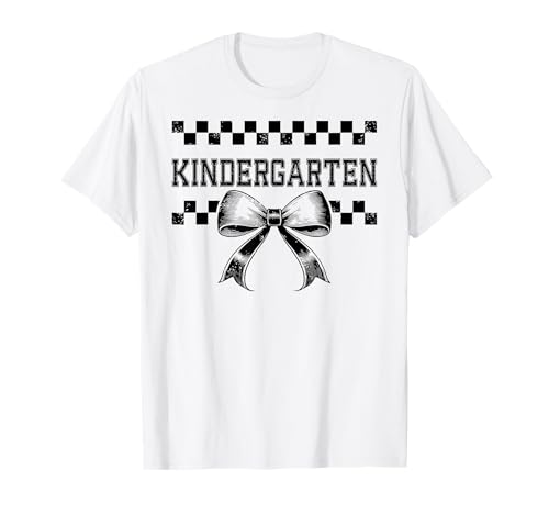 Coquette Bow Kindergarten Preppy Back to School Girl Kids T-Shirt Coquette Bow Kindergarten Preppy Back to School Girl Kids T-Shirt von I’m Ready for Kindergarten Girly 1st Day of School