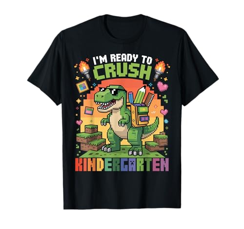 Back to School Kindergarten Jungen I'm Ready to Crush Dinosaurier T-Shirt Back to School Kindergarten Jungen I'm Ready to Crush Dinosaurier T-Shirt von I'm Ready to Crush Kindergarten Dinosaur Gamer
