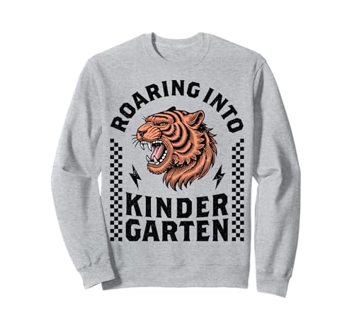 In den Kindergarten brüllen Tiger Zurück zur Schule Junge Mädchen Kinder Sweatshirt von I’m Ready to Crush Kindergarten Dinosaur Tiger Boy