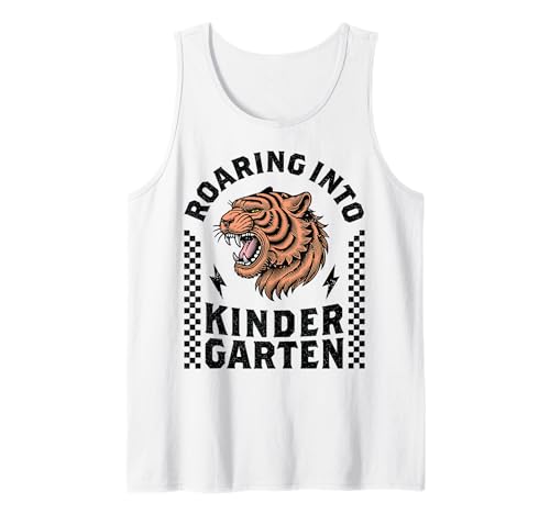 In den Kindergarten brüllen Tiger Zurück zur Schule Junge Mädchen Kinder Tank Top von I’m Ready to Crush Kindergarten Dinosaur Tiger Boy