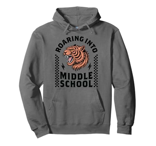 In die Mittelschule brüllen Tiger Zurück zur Schule Junge Mädchen Kind Pullover Hoodie In die Mittelschule brüllen Tiger Zurück zur Schule Junge Mädchen Kind Pullover Hoodie von I’m Ready to Crush Middle School 8th 7th 6th Grade
