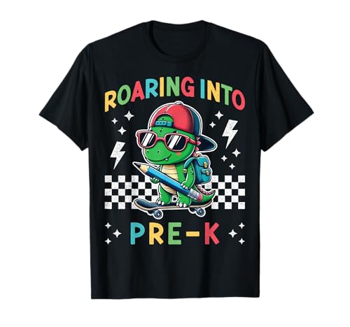 Roaring Into Pre-K Dinosaurier I'm Ready for PreK Boy Girl Funny T-Shirt von I’m Ready to Crush PreK Dinosaur Roaring Into PreK