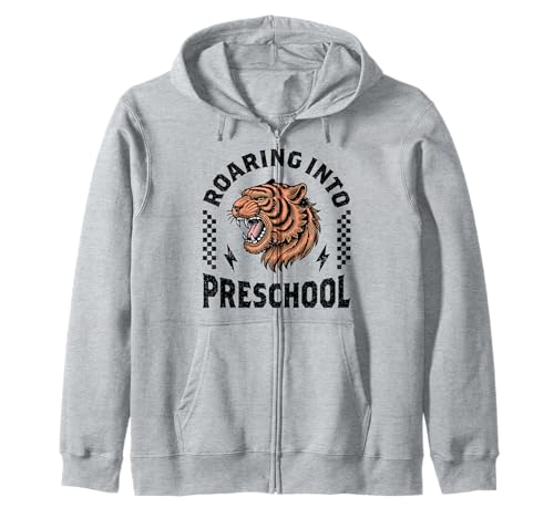Roaring Into Preschool Tiger Zurück zur Schule Junge Mädchen Lustig Kapuzenjacke von I’m Ready to Crush Preschool First Day of School