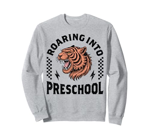 Roaring Into Preschool Tiger Zurück zur Schule Junge Mädchen Lustig Sweatshirt Roaring Into Preschool Tiger Zurück zur Schule Junge Mädchen Lustig Sweatshirt von I’m Ready to Crush Preschool First Day of School