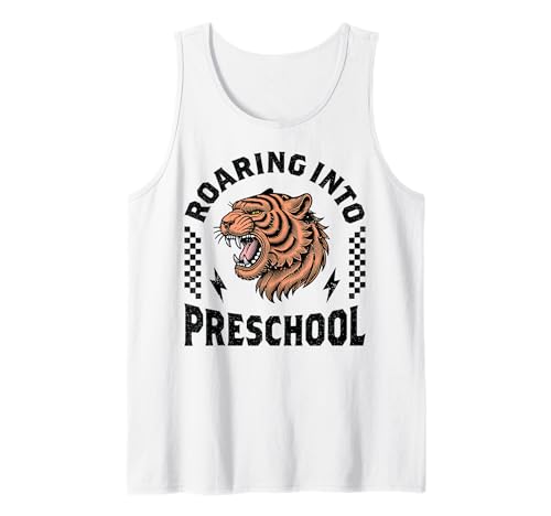 Roaring Into Preschool Tiger Zurück zur Schule Junge Mädchen Lustig Tank Top Roaring Into Preschool Tiger Zurück zur Schule Junge Mädchen Lustig Tank Top von I’m Ready to Crush Preschool First Day of School
