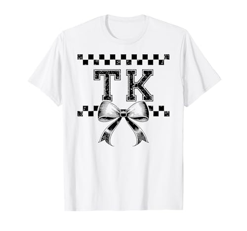 Coquette Bow Preppy I'm Ready for TK First Day of TK Girl T-Shirt von I’m Ready to Crush TK Back to School Girly TK Kids