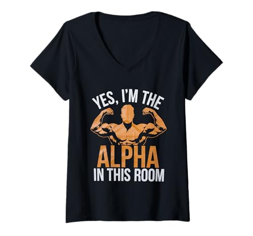 Damen Yes, I'm The Alpha In This Room | |- T-Shirt mit V-Ausschnitt Damen Yes, I'm The Alpha In This Room | |- T-Shirt mit V-Ausschnitt von I'm The Alpha In This Room FH