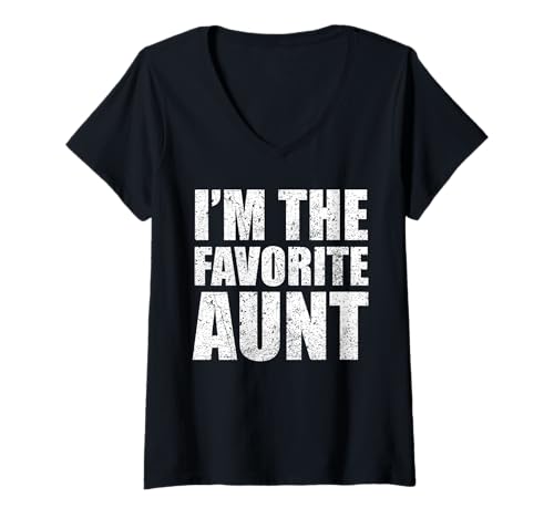 Damen Ich Bin die Lieblingstante Lustige und sarkastische Schwestertante T-Shirt mit V-Ausschnitt Damen Ich Bin die Lieblingstante Lustige und sarkastische Schwestertante T-Shirt mit V-Ausschnitt von I'm The Favorite Aunt Funny Sister and Auntie