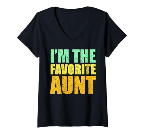 Damen Ich Bin die Lieblingstante Lustige und sarkastische Tante Schwester T-Shirt mit V-Ausschnitt Damen Ich Bin die Lieblingstante Lustige und sarkastische Tante Schwester T-Shirt mit V-Ausschnitt von I'm The Favorite Aunt Funny Sister and Auntie