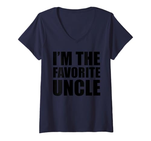Damen Ich Bin der Lieblingsonkel Lustiger Sarkasmusbruder T-Shirt mit V-Ausschnitt Damen Ich Bin der Lieblingsonkel Lustiger Sarkasmusbruder T-Shirt mit V-Ausschnitt von I'm The Favorite Uncle Funny Brother Sarcasm