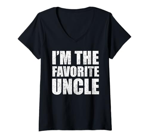 Damen Ich Bin der Lieblingsonkel Lustiger und sarkastischer Bruder T-Shirt mit V-Ausschnitt Damen Ich Bin der Lieblingsonkel Lustiger und sarkastischer Bruder T-Shirt mit V-Ausschnitt von I'm The Favorite Uncle Funny Brother Sarcasm