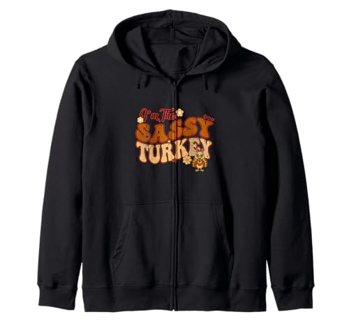 Ich Bin The Sassy Turkey Groovy Family Thanksgiving Damen Kinder Kapuzenjacke Ich Bin The Sassy Turkey Groovy Family Thanksgiving Damen Kinder Kapuzenjacke von I'm The Sassy Turkey Family Thanksgiving