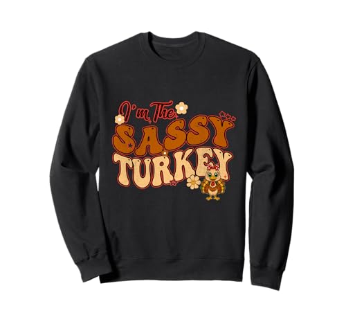 Ich Bin The Sassy Turkey Groovy Family Thanksgiving Damen Kinder Sweatshirt Ich Bin The Sassy Turkey Groovy Family Thanksgiving Damen Kinder Sweatshirt von I'm The Sassy Turkey Family Thanksgiving
