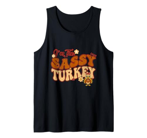 Ich Bin The Sassy Turkey Groovy Family Thanksgiving Damen Kinder Tank Top Ich Bin The Sassy Turkey Groovy Family Thanksgiving Damen Kinder Tank Top von I'm The Sassy Turkey Family Thanksgiving