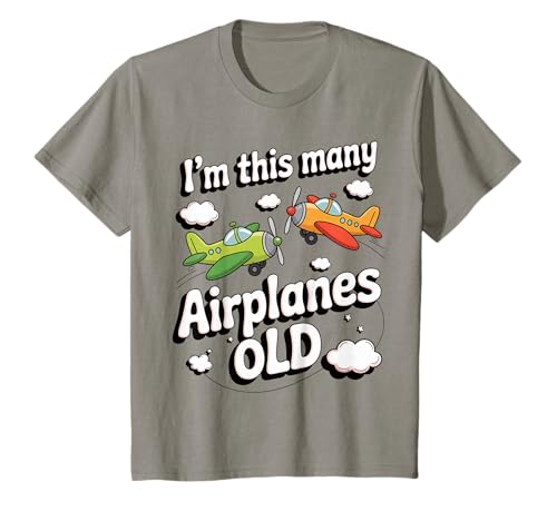 Kinder Im This Many Years Old 2 Airplanes 2. Geburtstag für Kinder T-Shirt Kinder Im This Many Years Old 2 Airplanes 2. Geburtstag für Kinder T-Shirt von I'm Two with Airplanes 2nd Birthday Tee For Kids