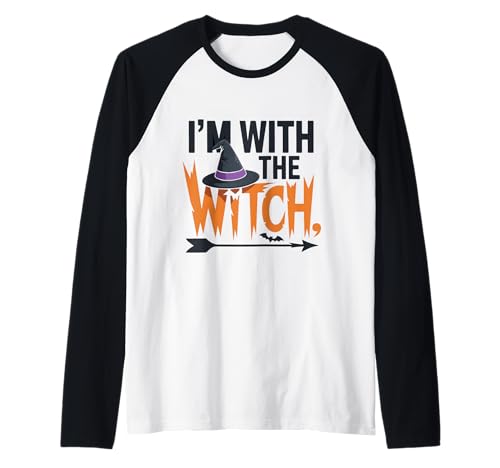 Ich Bin bei der Hexe Lustige Halloween-Paare, die für Männer geeignet sind Raglan Ich Bin bei der Hexe Lustige Halloween-Paare, die für Männer geeignet sind Raglan von I'm with the Witch Men Husband Costume