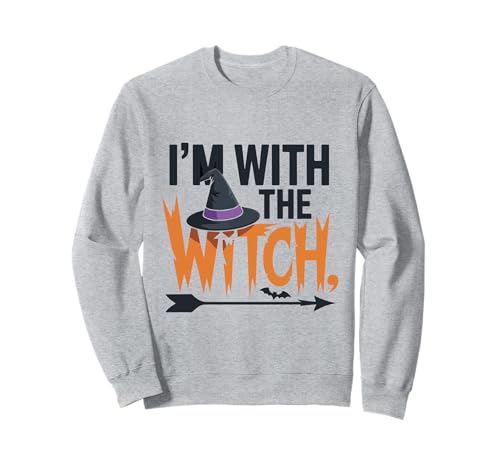 Ich Bin bei der Hexe Lustige Halloween-Paare, die für Männer geeignet sind Sweatshirt von I'm with the Witch Men Husband Costume