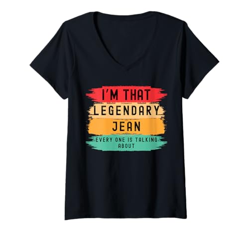 Damen Ich Bin Dieser legendäre Jean, alle reden komisch. T-Shirt mit V-Ausschnitt Damen Ich Bin Dieser legendäre Jean, alle reden komisch. T-Shirt mit V-Ausschnitt von I'm words okayest funny sarcastic joke lover
