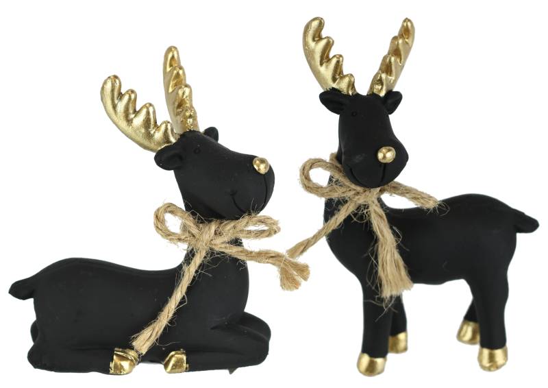 I.GE.A. Dekofigur "Tierfigur Elch" Figur Rentier Skulptur Statue Weihnachtsdeko Hirsch Dekohirsch Advent von I.Ge.A.