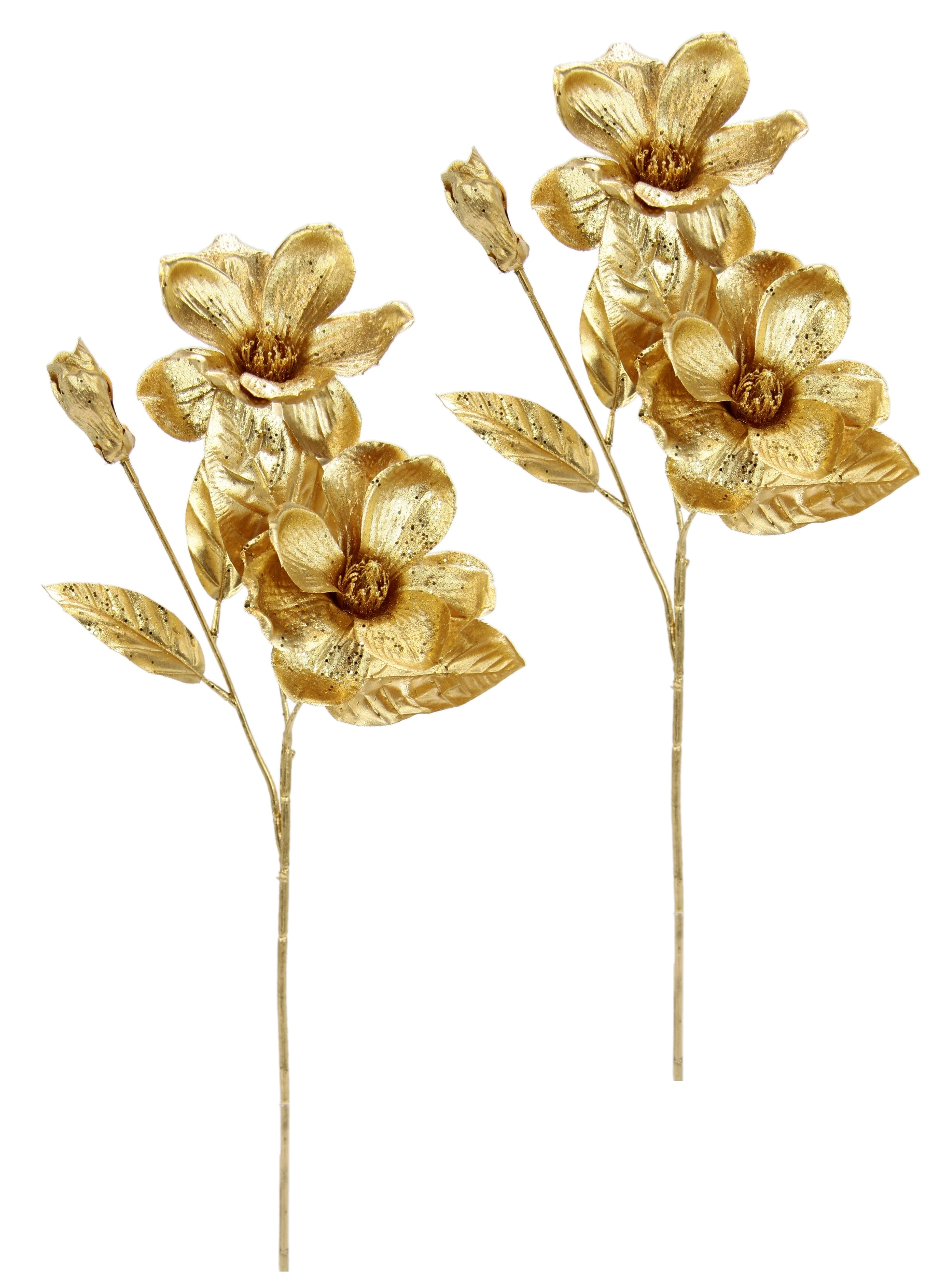 I.GE.A. Kunstblume "Magnolie" 2er Set Dekoblume Metallic Effekt glänzende Weihnachtsdeko Blüten I.GE.A. Kunstblume "Magnolie" 2er Set Dekoblume Metallic Effekt glänzende Weihnachtsdeko Blüten von I.Ge.A.