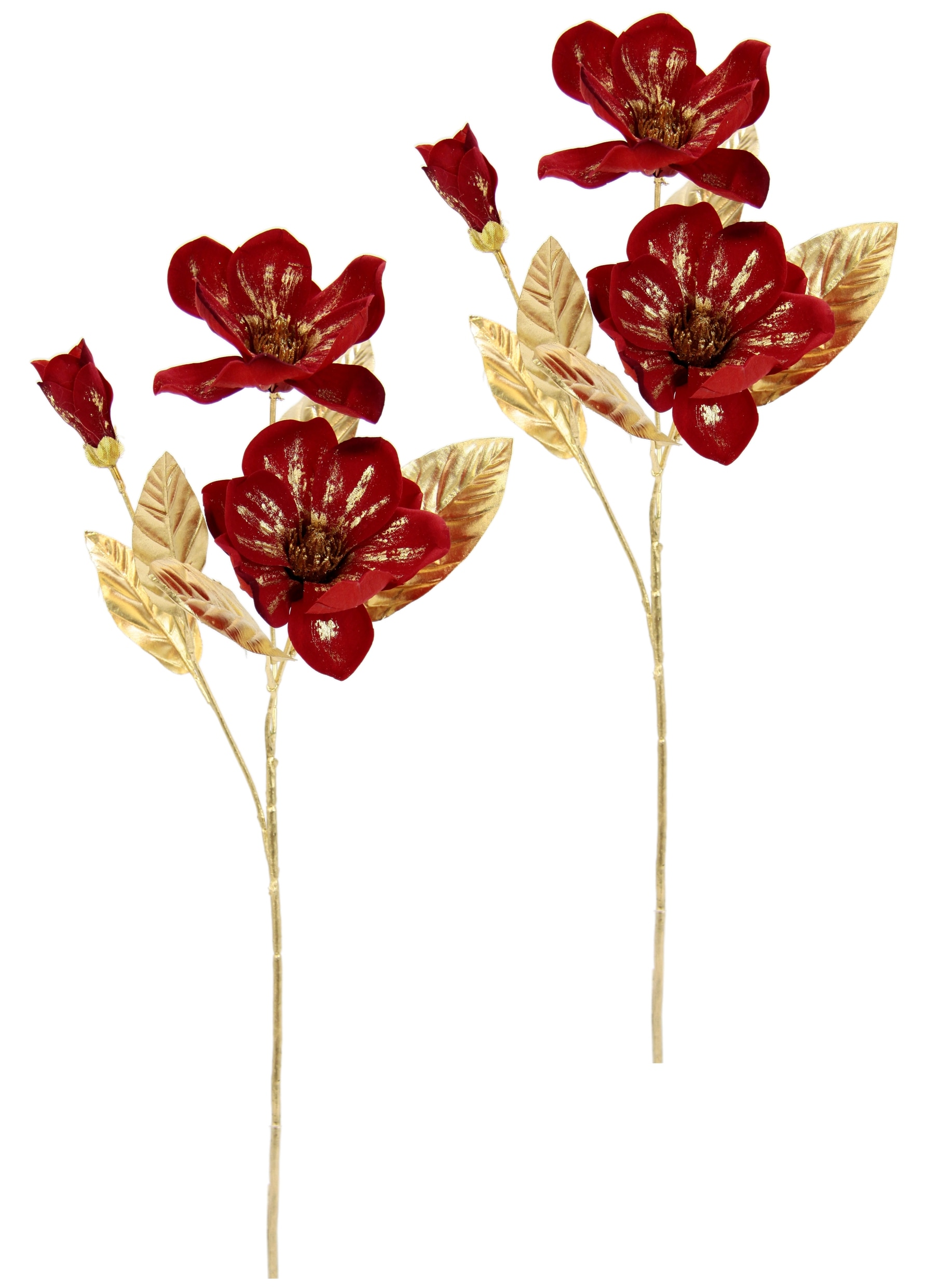 I.GE.A. Kunstblume "Magnolie" 2er Set Dekoblume Metallic Effekt glänzende Weihnachtsdeko Blüten I.GE.A. Kunstblume "Magnolie" 2er Set Dekoblume Metallic Effekt glänzende Weihnachtsdeko Blüten von I.Ge.A.