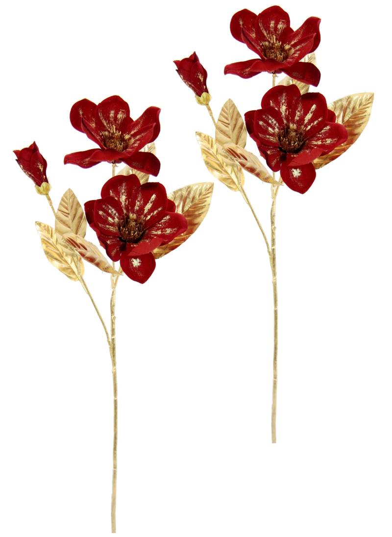 I.GE.A. Kunstblume "Magnolie" 2er Set Dekoblume Metallic Effekt glänzende Weihnachtsdeko Blüten I.GE.A. Kunstblume "Magnolie" 2er Set Dekoblume Metallic Effekt glänzende Weihnachtsdeko Blüten von I.Ge.A.