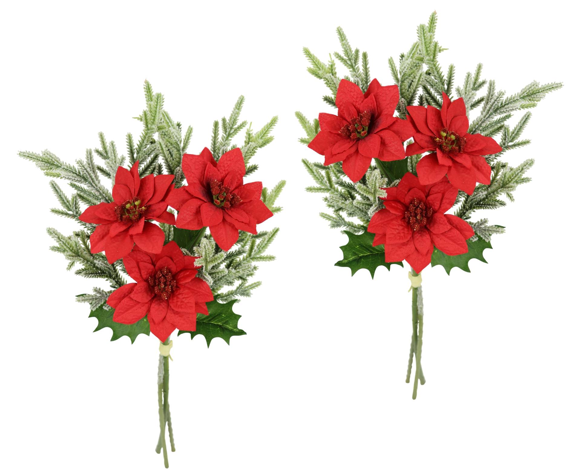I.GE.A. Kunstblumenstrauß "Strauß Poinsettia/Tannenzweige", 2er Set Weihnachtsdeko Weihnachtsblume Sträuße Dekoblumen Christstern I.GE.A. Kunstblumenstrauß "Strauß Poinsettia/Tannenzweige", 2er Set Weihnachtsdeko Weihnachtsblume Sträuße Dekoblumen Christstern von I.Ge.A.