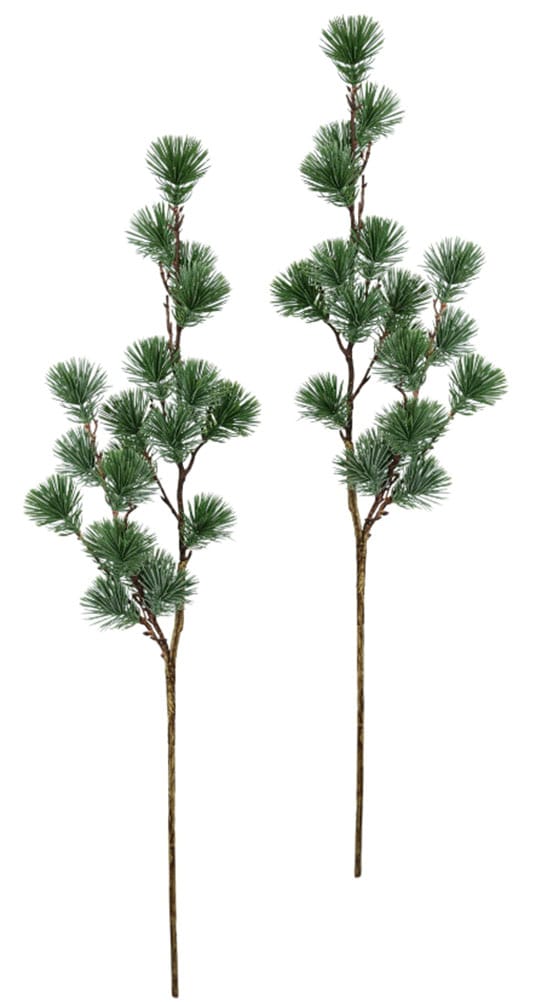 I.GE.A. Kunstzweig "Künstlicher Tannenzweig" 2er Set Lärchenzweig Tannengrün Deko für Adventskranz Weihnachtsdeko von I.Ge.A.