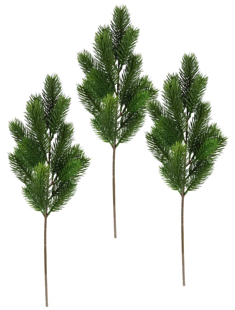 I.GE.A. Kunstzweig "Tannenzweige" 3er Set Künstlicher Tannenbund Adventskranz Weihnachtsdeko Kunstblume von I.Ge.A.